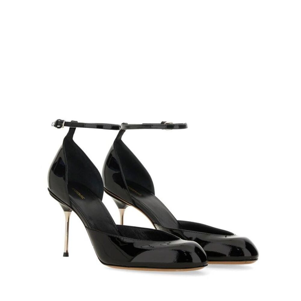 MAX MARA SPORTMAX SPORTMAX Women's Patent Leather Ankle Strap Pumps Women BLACK